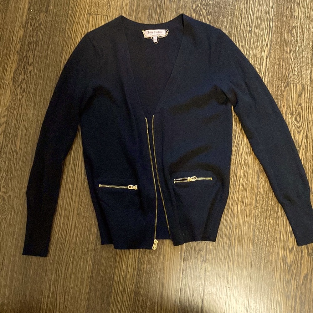 Juicy Couture wool blend black cardigan